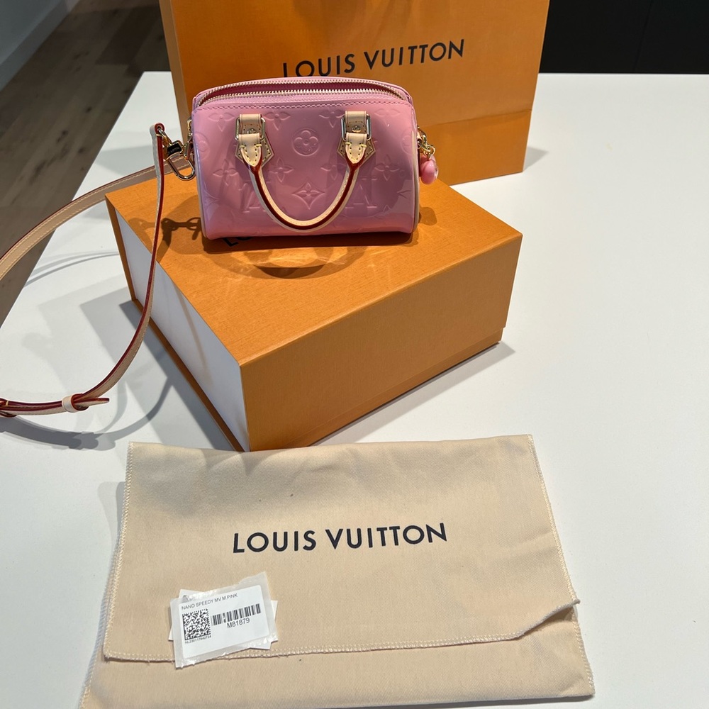 Louis Vuitton Nano Speedy in Mochi Pink
